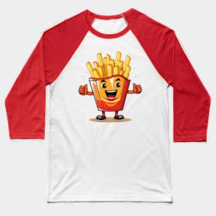 kawaii french fries T-Shirt cute Baseball T-Shirt